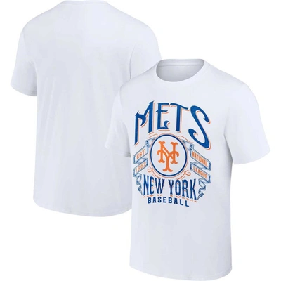 Shop Darius Rucker Collection By Fanatics White New York Mets Distressed Rock T-shirt