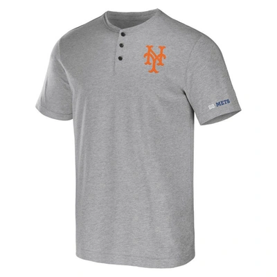 Shop Darius Rucker Collection By Fanatics Heather Gray New York Mets Henley T-shirt