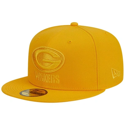 Shop New Era Gold Green Bay Packers Color Pack 59fifty Fitted Hat