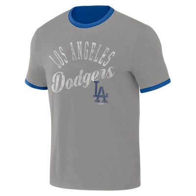Shop Darius Rucker Collection By Fanatics Royal/gray Los Angeles Dodgers Two-way Ringer Reversible T-shir