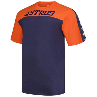Shop Profile Orange/navy Houston Astros Big & Tall Yoke Knit T-shirt