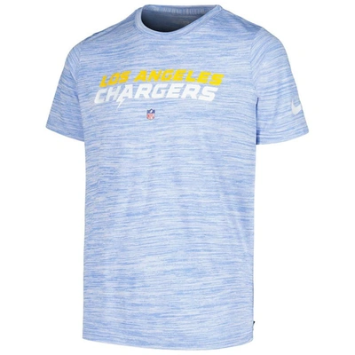 Shop Nike Youth  Powder Blue Los Angeles Chargers Sideline Velocity Performance T-shirt