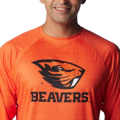 Shop Columbia Orange Oregon State Beavers Pfg Terminal Tackle Omni-shade Raglan Long Sleeve T-shirt