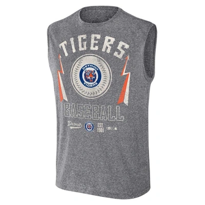 Shop Darius Rucker Collection By Fanatics Charcoal Detroit Tigers Relaxed-fit Muscle Tank Top