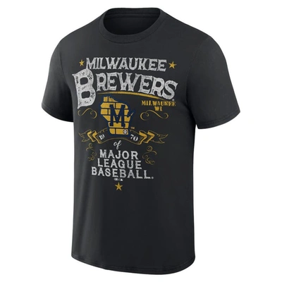 Shop Darius Rucker Collection By Fanatics Black Milwaukee Brewers Beach Splatter T-shirt