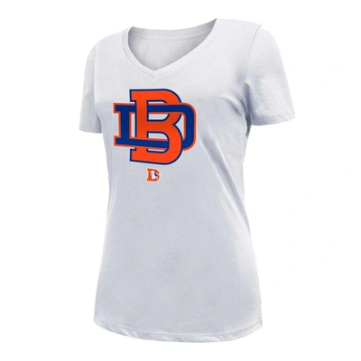 Shop New Era White Denver Broncos City Originals V-neck T-shirt