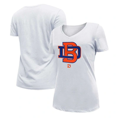 Shop New Era White Denver Broncos City Originals V-neck T-shirt
