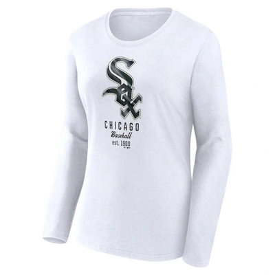 Shop Fanatics Branded  White Chicago White Sox Lightweight Fitted Long Sleeve T-shirt