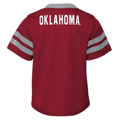 Shop Outerstuff Toddler Crimson Oklahoma Sooners Two-piece Red Zone Jersey & Pants Set