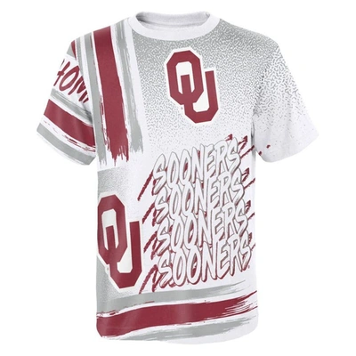 Shop Outerstuff Preschool White Oklahoma Sooners Gametime Multi-hit Oversized T-shirt
