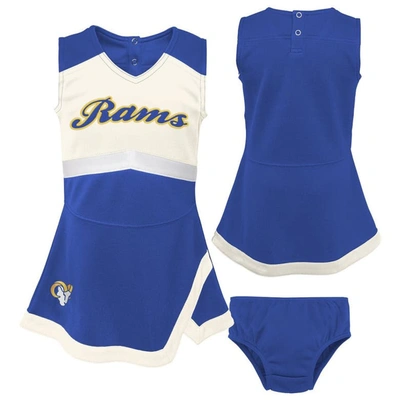 Shop Outerstuff Girls Toddler Royal Los Angeles Rams Cheer Captain Dress With Bloomers