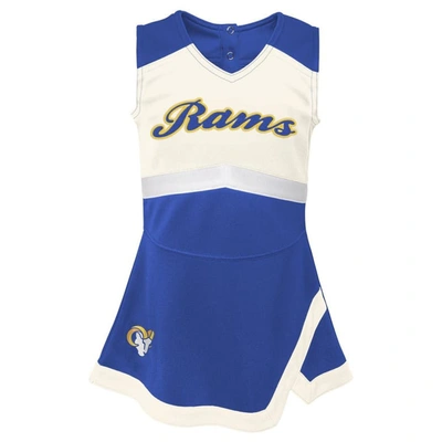 Shop Outerstuff Girls Toddler Royal Los Angeles Rams Cheer Captain Dress With Bloomers