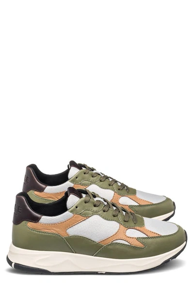 Shop Clae Zuma Sneaker In Olive Leather Camel Walrus