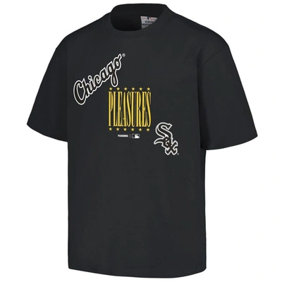 Shop Pleasures Black Chicago White Sox Repurpose T-shirt