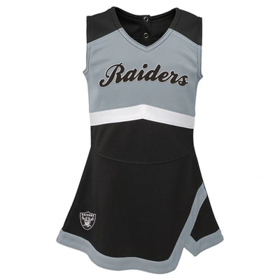 Shop Outerstuff Girls Toddler Black Las Vegas Raiders Cheer Captain Dress With Bloomers