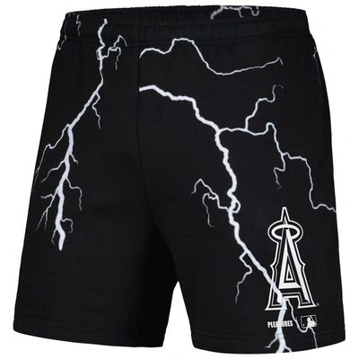 Shop Pleasures Black Los Angeles Angels Lightning Shorts