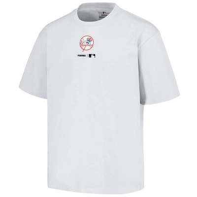 Shop Pleasures White New York Yankees Mascot T-shirt