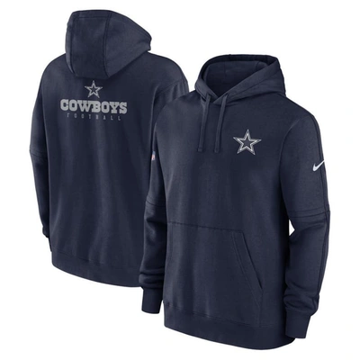 Men's Nike Navy Dallas Cowboys Sideline Club Fleece Pullover Hoodie Size: Small