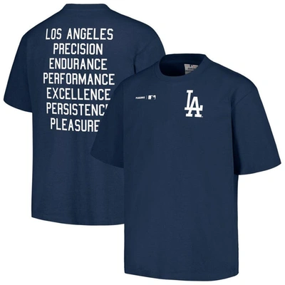 Shop Pleasures Navy Los Angeles Dodgers Precision T-shirt