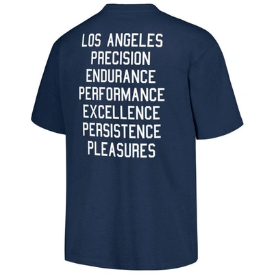 Shop Pleasures Navy Los Angeles Dodgers Precision T-shirt