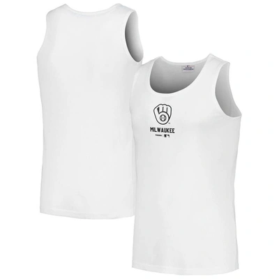 Shop Pleasures White Milwaukee Brewers Two-pack Tank Top