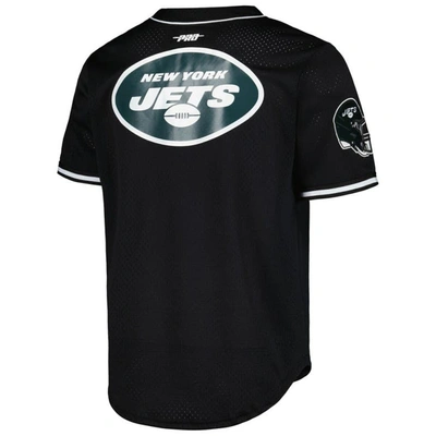 Shop Pro Standard Aaron Rodgers Black New York Jets Mesh Baseball Button-up T-shirt