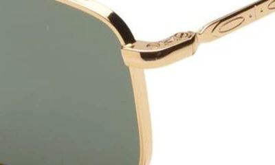 Ray Ban 57mm Rectangular Sunglasses In Gold