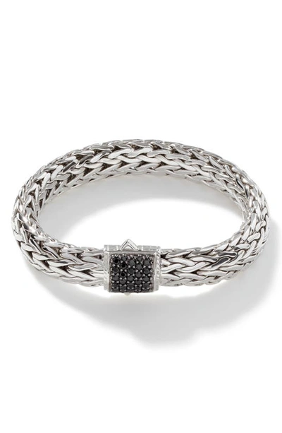 Shop John Hardy Classic Chain Lava Rope Bracelet In Silver/black