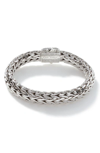 Shop John Hardy Classic Chain Lava Rope Bracelet In Silver/black