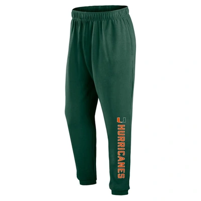 Shop Fanatics Branded Green Miami Hurricanes Chop Block Fleece Sweatpants