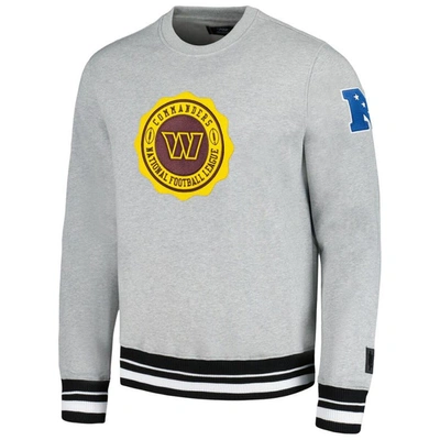 Shop Pro Standard Heather Gray Washington Commanders Crest Emblem Pullover Sweatshirt