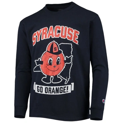 Shop Champion Youth  Navy Syracuse Orange Strong Mascot Team T-shirt