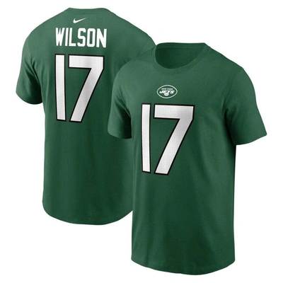 Shop Nike Garrett Wilson Green New York Jets Player Name & Number T-shirt