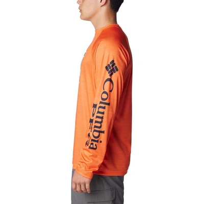 Shop Columbia Orange Auburn Tigers Pfg Terminal Tackle Omni-shade Raglan Long Sleeve T-shirt