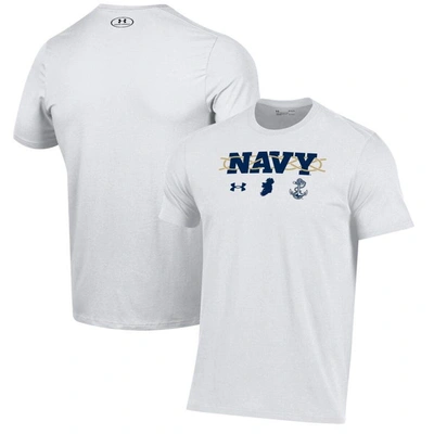 Shop Under Armour White Navy Midshipmen 2023 Aer Lingus College Football Classic Celtic Knot Performance
