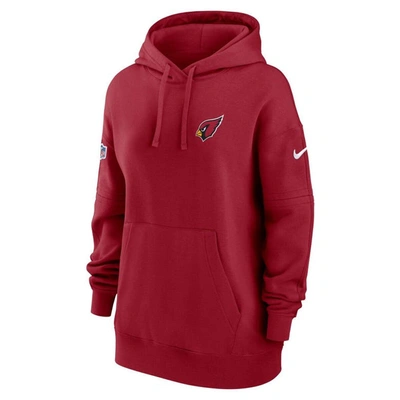 Shop Nike Cardinal Arizona Cardinals 2023 Sideline Club Fleece Pullover Hoodie