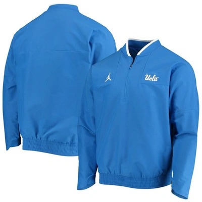 Shop Jordan Brand Blue Ucla Bruins Coach Half-zip Jacket