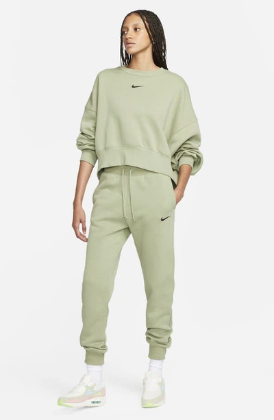 Shop Nike Sportswear Phoenix Fleece Sweatpants In Oil Green/ Black