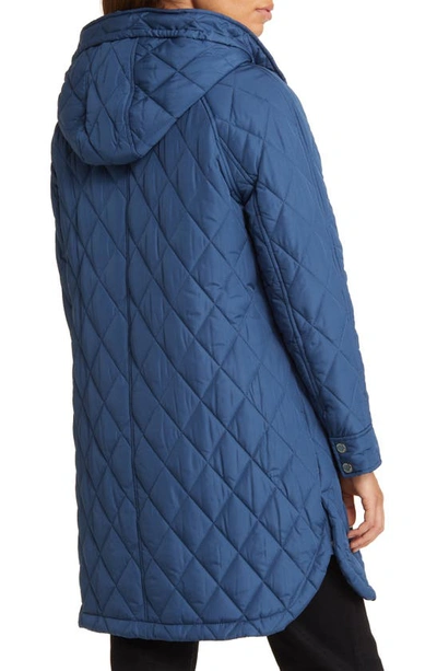 Shop Michael Kors Quilted Water Resistant 450 Fill Power Down Jacket In Danish Blue