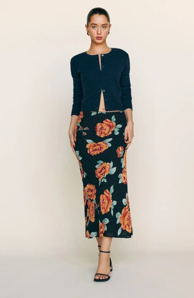 Shop Reformation Layla A-line Silk Skirt In Consuelo