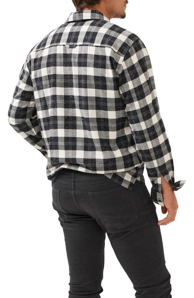 Shop Rodd & Gunn Halfmoon Ave Check Neppy Flannel Button-up Shirt In Asphalt