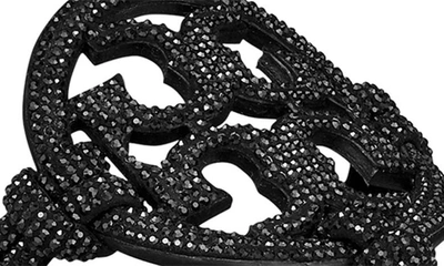 Shop Tory Burch Miller Knotted Pavé Sandal In Perfect Black