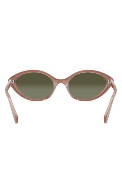 Shop Celine Cat Eye Sunglasses In Pink / Green