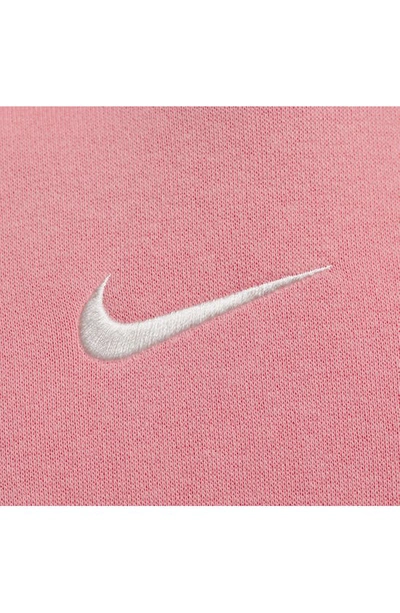 Shop Nike Sportswear Phoenix Fleece Pullover Hoodie In Coral Chalk/ Sail