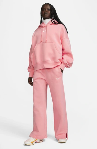 Nike Women's  Sportswear Phoenix Fleece Over-oversized Pullover Hoodie In Coral Chalk/ Sail