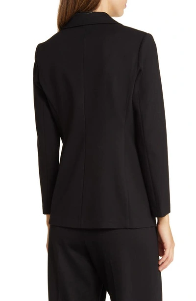 Shop Anne Klein Open Front Knit Blazer In Anne Black