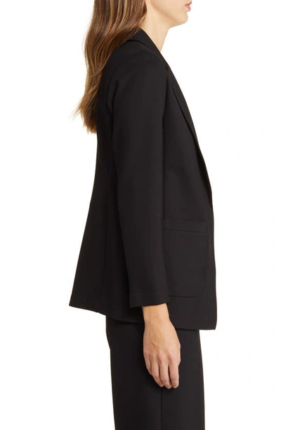 Anne Klein Open Front Knit Blazer In Anne Black