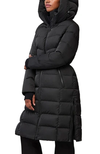 Shop Soia & Kyo Liv Water Repellent Hooded 750 Fill Power Down Coat In Black
