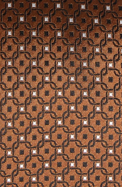Zegna Ties Fili Links Silk Tie In Orange