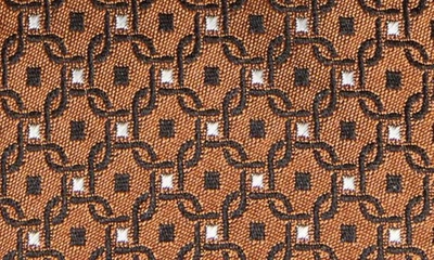 Zegna Ties Fili Links Silk Tie In Orange